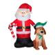 Factory Customized Shop or Family Christmas Roof Decoration Inflatable Santa Claus on Fire