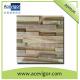 Mosaic wood wall tiles with rustic surface