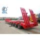 Low Bed 50 Ton Semi Trailer Trucks 3 Axles Gooseneck Drop Deck