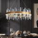 Geometric Stainless Crystal Luxury Pendant Light Fixtures High End ODM