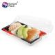 Eco-friendly disposable plastic square sushi tary for salmon