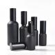 22mm Dia Glass Cosmetic Containers Matte Black Perfume Glass Bottle H82mm