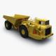 High Performance Underground Mining Dump Truck Yellow Color Low Pollutant Emission