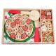64 Pcs Pretend Play Wooden Pizza Toy For Children Food Cooking