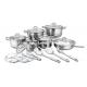 18pcs Cookware sets high-temperature firing China style stain with glass lid soup pot & frying pan & steamer