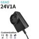 24V 1A Black Interchangeable Power Adapter OEM / ODM Customized