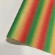 Rainbow Printed Faux Leather Fabric Colorful Artifical Type Woven Backing