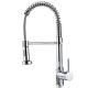 Single Hole Stainless Steel Spring Pull Out Kitchen Faucet for Sink Hot and Cold Taps