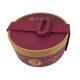 Rigid Cardboard Material Brown Color Customized Design Round Shape Box Packaging with the Paper Ribbon Printing