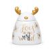 3D Christmas Kitchen Coffee Tea Sugar Gift Canister Jar Tree Shaped Storage Golden Silver Handpainting