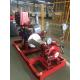 Red Diesel Engine Driven Fire Water Pump , Shipyards Fire Protection Jockey Pump