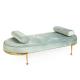 Contemporary Velvet upholster Stainless Steel Long Bench Ottoman Foot Stool