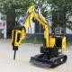 1Ton Small Orchard Excavator Digging Trenches 1Ton Electric Mini Excavator With Bucket