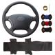 Black Leather Steering Wheel Cover for Great Wall Haval Hover H3 H5 Wingle 3 Wingle 5