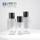 No Spill 100ml Clear Glass Perfume Bottles With Black Magnetic Perfume Cap