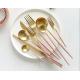 NC099 Hotel Pink and gold color Cutlery Set Stainless steel flatware /le posate talheres