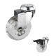 3 Inch Swivel PU Casters For Chairs Bolt Hole Type Silent Clear Castors