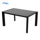 Food Grade 200cm Glass Extension Dining Table Versatile With Black Iron Leg