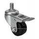 Edl Mini 1.5 30kg Threaded Brake PU Caster 26415-63 with 2mm Thickness Maximum Load