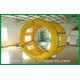 Yellow Funny Rolling Inflatable Water Toys , Water Park Equipment