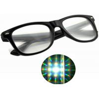 Plastic Christmas 3D Diffraction Glasses Custom Logo Plastic Rainbow 3d Glasses