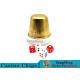 Macau Baccarat Dedicated Acrylic Dealer Button Plate Si Bo Poker Table Games Accessories Gambling Gold Metal Dice Cup