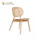 Restaurant Black Solid Wood Dining Chairs Set Of 4 55cm Width