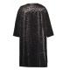 Knitting Print Fabric Full Size Women's Dresses , Soft Half Sleeve Long Velvet Dress