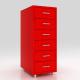 KD Structure 6 Drawers Mobile Metal File Cabinet for home storage