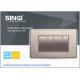 Elegant european GNW58BK series middle size 4 gang double way home automation wall switch