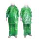 Hiking Green PE Disposable Motorcycle Raincoat Set with Customized Logo and Beyond