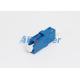 UPC Single mode Fiber Adapter Ceramic Sleeve , Blue color Housing