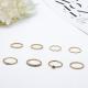Hug Adjustable Titanium Wedding Ring Set Alloy Gold Transparent Diamond Ring 5pcs