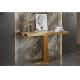 ElegaCross Insert Ceramic Marble Console Table With Sophistication