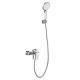 Polished Hand Shower Mixer Set With Faucet Wall Mounted Rain Shower Set