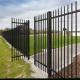 Black Outdoor 6ft X 8ft Steel Picket Fence Panels Easily Assembled