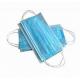 Blue Color 3 Ply Non Woven Fabric Face Mask Customized Package 17.5x9.5 Cm