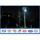 Straight Conical Square Light Pole no Lighting Arm , residential light poles Flange mounted