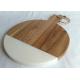 Marble Acacia Wood Household Stone Placemats Paddle Shape