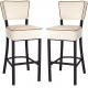 Upholstered Padded Bar Stools With Backs With Steel Legs 29 Inch Pu Leather