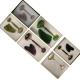 Silver Frame Color 2 in 1 Natural Jade Roller and Gua Sha Set for Facial Massage