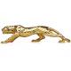 Customized Metallic Gold Color Fiberglass Leopard Statue Decorative Electroplated Item