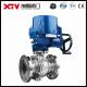 Electric Driving Mode Special Material Cast Steel Water Industrial Flanged Ball Valve
