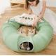 Washable Cushion Cat Tube Bed Double Sided Suede With Central Mat