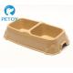 Commercial Double Bamboo Dog Feeder Customized Size Long Service Life