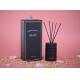 Matte Black Round Glass Home Reed Diffuser Natural Essential Oils With 8 Scents