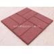 Buffering square flooring crumb rubber brick pavers / granules rubber tile