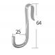 Heavy Duty Hanging Hook / Stainless Steel Hooks Customize Size For Kitchenware