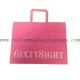 Pink Kraft Paper Custom Packaging Bags Handle 60-150 Microns For Packing Clothing