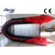 Red PVC Foldable Inflatable Boat Aluminum Floor Inflatable Boats CE / ISO